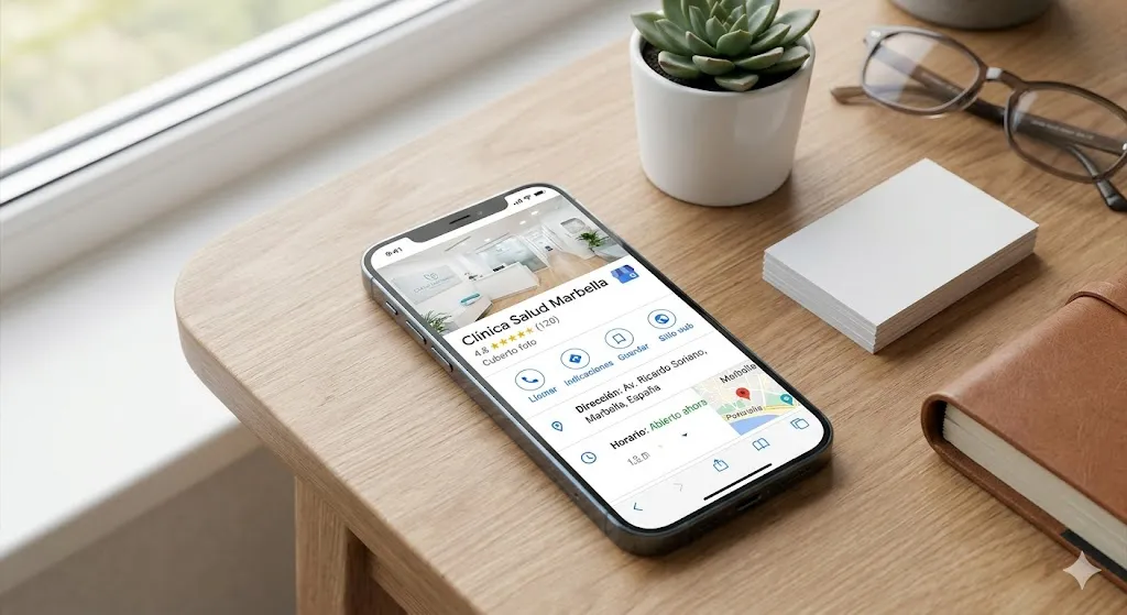 Búsqueda de un médico especialista con la ficha de Google Business